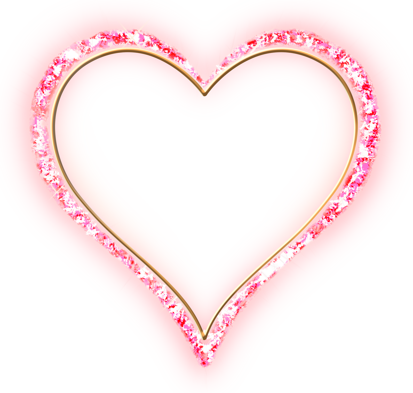 Pink Diamond Transparent Frame Gold Heart Gallery Yopriceville High 